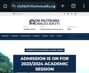 Image Showing The Polytechnic Omuo-Ekiti Official Portal